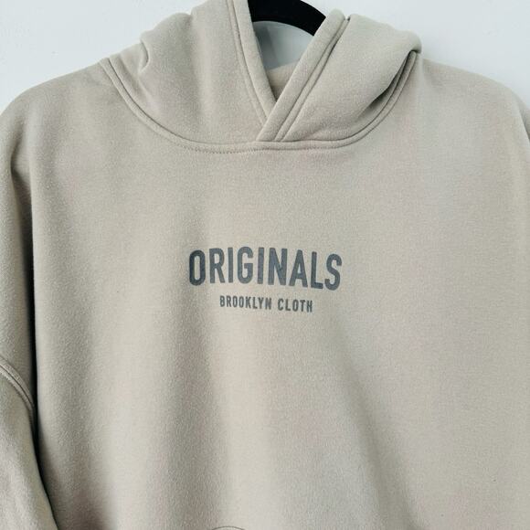 Originals Brooklyn Cloth Brown Hooded Sweatshirt Mens Size M - Picture 2 of 9